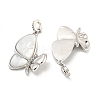 Brass Micro Pave Clear Cubic Zirconia Pendants KK-L211-019P-01-2
