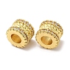 Rack Plating Brass Cubic Zirconia European Beads KK-R147-03G-3