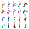 Dyed Synthetic Turquoise Chip Beaded Pendant Decorations HJEW-TAC0030-1