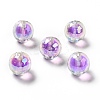 Two Tone UV Plating Rainbow Iridescent Acrylic Beads LS-TACR-D010-03B-07-1