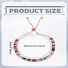 1Pc Brass Rhinestone Beads Slider Bracelets for Women BJEW-LP0002-29RG-2