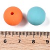 Rubberized Style Imitated Silicone Acrylic Beads MACR-T048-01A-07-3