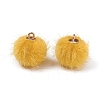 Faux Mink Fur Covered Pendants DIY-TAC0007-44O-2
