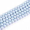 Baking Paint Pearlized Glass Pearl Bead Strands HY-N002-4mm-C04-2