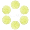 12Pcs Handmade Faux Rabbit Fur Pom Pom Ball Covered Pendants WOVE-SC0001-06C-1