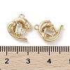 Brass Micro Pave Clear Cubic Zirconia Charms KK-G491-30G-3