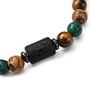 12 Constellations Natural Tiger Eye & Picture Jasper & Agate & Black Onyx Round Beaded Stretch Bracelets for Men Women WGB9E7C-11-3