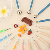 14Pcs 3 Styles Plastic & Wood Double Heads Modeling Clay Sculpting Tools Set TOOL-SP0003-22-5