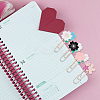 4Pcs Sakura Alloy Enamel & Iron Paper Clips IFIN-FH0001-70-5