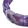 Natural Amethyst Beads Stretch Bracelets for Women Men BJEW-C097-06Z-2