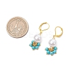 5Pair Brass Round Leverback Earrings EJEW-JE06367-5