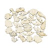 25Pcs Unfinished Wood Cutouts WOOD-P020-01A-1