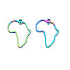 Africa Map 201 Stainless Steel Connector Charms STAS-T063-168M-2