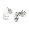 Non-Tarnish Cute Little Animal Theme 304 Stainless Steel Stud Earrings EJEW-B041-02C-P-2