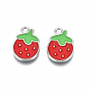 Rack Plating Alloy Enamel Pendants PALLOY-S139-016-2