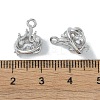 Brass Micro Pave Clear Cubic Zirconia Pendants KK-H482-08P-3
