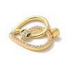 Brass Micro Pave Cubic Zirconia Pendants KK-P292-19G-02-2