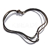 Bohemian Style Heart Alloy Pendant Imitation Leather Cord Double Layer Necklaces FS-WG24C6C-01-1
