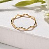 304 Stainless Steel Wave Finger Rings RJEW-I110-01G-2