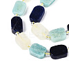 Natural Sodalite & Flower Amazonite & Lemon Quartz Beads Strands G-N358-02A-07-4