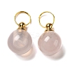 Natural Rose Quartz Openable Perfume Bottle Pendants LS-G-A026-02B-2