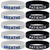 32Pcs 2 Colors Word Silicone Cord Bracelets Set Wristband BJEW-GF0001-17-1