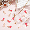 60Pcs 2 Colors Alloy Enamel Pendants ENAM-HY0001-36-4