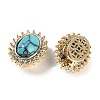 Synthetic Turquoise Sew on Rhinestone KK-P283-02B-G-2