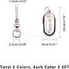 304 Stainless Steel Box Clasps STAS-UN0004-34-2