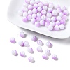 Two Tone Opaque Baking Paint Glass Beads Strands DGLA-YW0001-18B-1