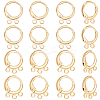 20Pcs 2 Style Brass Huggie Hoop Earring Findings KK-BBC0007-55G-1