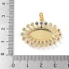 Rack Plating Brass Micro Pave Cubic Zirconia with Enamel Pendants KK-G515-46G-3