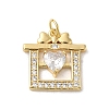 Brass Cubic Zirconia Pendants KK-K349-22-2