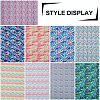 Fingerinspire Mermaid Fish Scale Pattern PU Leather Fabric AJEW-FG0001-04-5