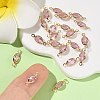 SHEGRACE Brass Pave Cubic Zirconia Oval Connector Charms XGRQ2O133-439B-G-5