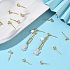 SHEGRACE Brass Round Ball Stud Earring Findings XGR0051G-39G-5