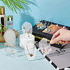 10Pcs L-Shaped Acrylic Slant Back Earring Display Stands EDIS-FG0001-64-3
