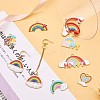 16Pcs Alloy Rainbow Enamel Pendant JX227A-4