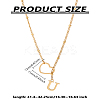 1Pc Letter & Heart Stainless Steel Lariat Necklaces for Women NJEW-LP0002-87G-U-2
