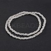 Frosted Bone Glass Bead Strands GLAA-J080-A01-2