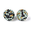 Halloween Theme Round Resin Rhinestone Beads OACR-T028-66E-1