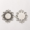 Tibetan Style Alloy Flower Cabochon Connector Bezel Settings LS-PALLOY-J494-06AS-4