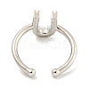 Rack Plating Brass Open Cuff Rings for Women RJEW-F162-01P-U-3