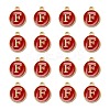 Golden Plated Alloy Enamel Charms X-ENAM-S118-03F-2