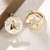 Brass Clear Cubic Zirconia Hoop Earrings EJEW-Q014-38G-1