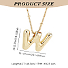 1pc Brass Chain with Alloy Letter Pendants Necklaces NJEW-LP0001-41X-G-2