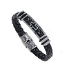 Hollow Corss Link Bracelet with Leather Cords LS-PW-WG26645-01-1