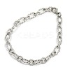 Fashionable 304 Stainless Steel Composite Figaro Cable Chains Bracelets STAS-A028-B095-2