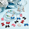 20Pcs 5 Colors Light Gold Plated Alloy Glass Pendants GLAA-SC0002-32-4