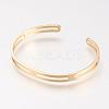 Brass Cuff Bangle BJEW-P168-A08-1